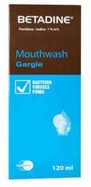 Betadine mouth wash & gargle 1% 120 ml