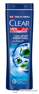 Clear shampoo for men