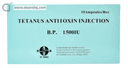 Tetanus antitoxin (a.t.s) 1500 i.u. 1amp