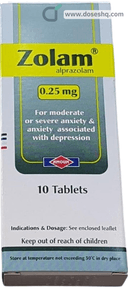 Zolam 0.25mg 30 tab