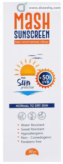 Mash sunscreen daily moisturizing cream 60 gm