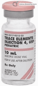 Paediatric trace elements 10ml vial