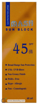 Mash sun block 45 spf lotion 60ml