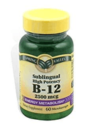 Vitamin b-12 2500 mcg 60 sublingual microlozenges (illegal import)