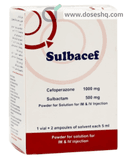 Sulbacef 1.5 gm (i.v/i.m) inj. vial