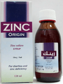 زنك اوريجين 0.2جم/100مل شراب 120 مل