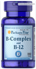 Vitamin b-complex and vitamin b-12 180 tablets