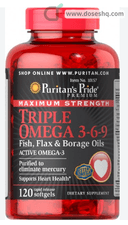 Triple omega 3-6-9 with borage oil 120 softgels