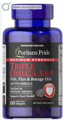Triple omega 3-6-9 60 softgels (puritans pride)