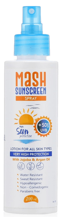 Mash sunscreen lotion spray spf 50 - 200 ml