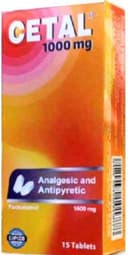 Cetal 1000mg 15 tabs