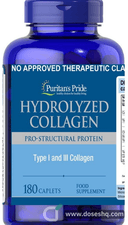Hydrolyzed collagen 1000 mg 180 caplets (illegal import)