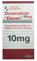 Doxorubicin ebewe 10 mg vial